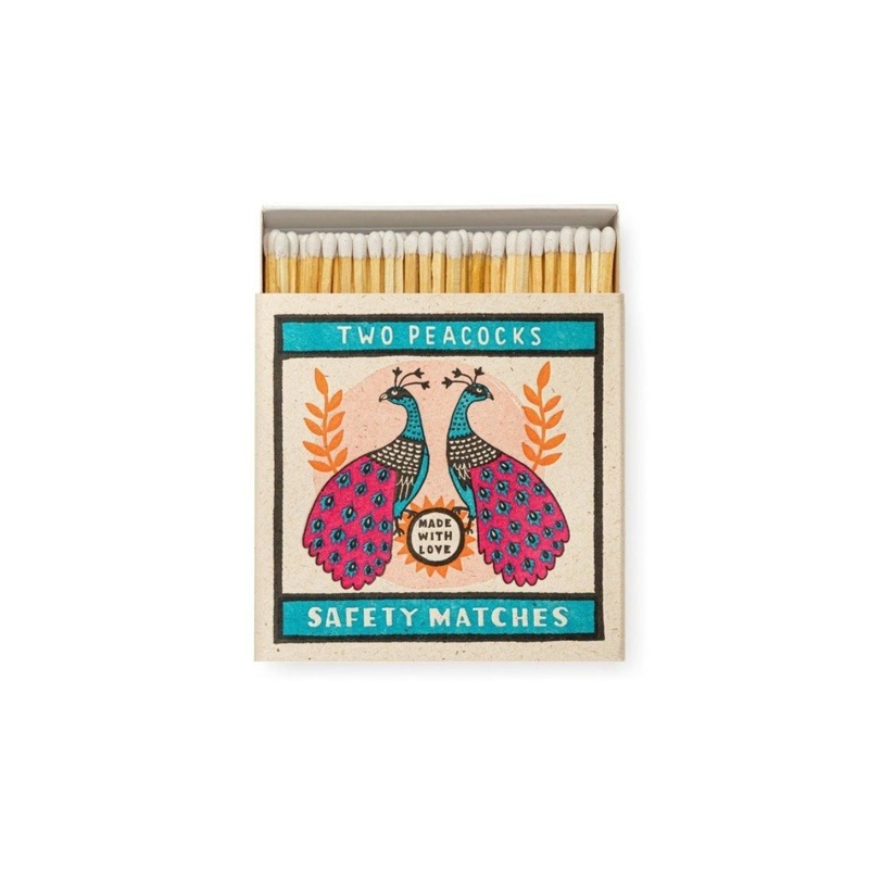 Archivist Luxury Box of Matches - Peacocks
