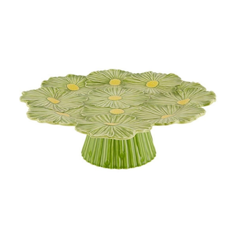 Bordallo Pinheiro Maria Flor 37cm Cake Stand - Cosmos
