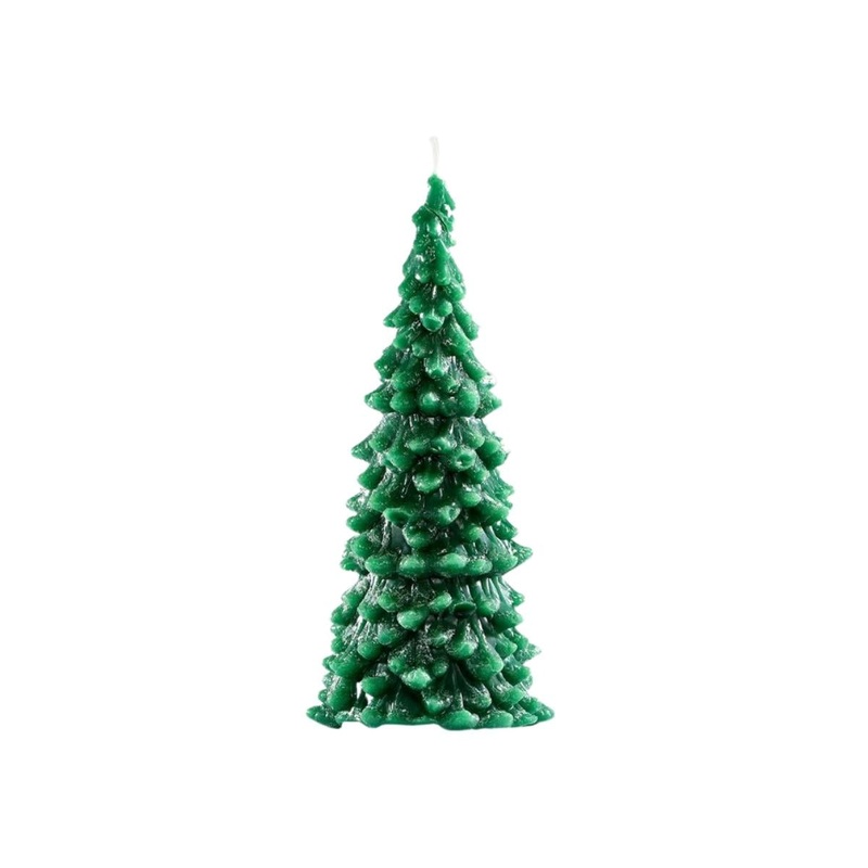 The Recycled Candle Company Handmade Green Christmas Tree Candle - Large