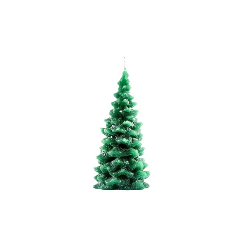 The Recycled Candle Company Handmade Green Christmas Tree Candle - Small