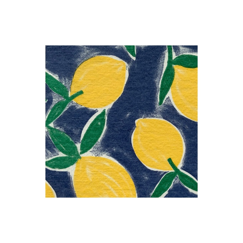 Francoise Paviot Cocktail Napkins - Lemon Blue