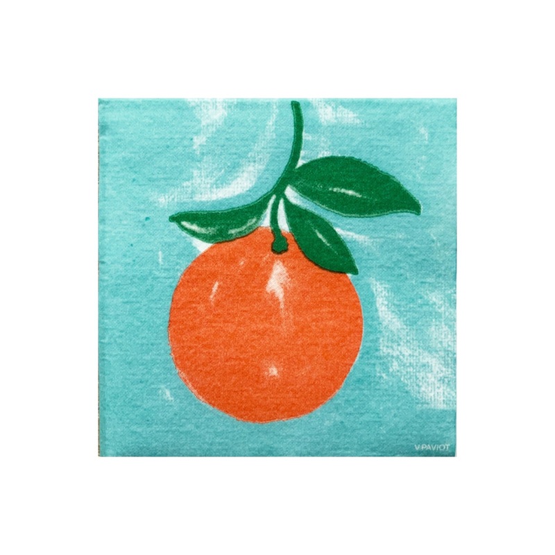 Francoise Paviot Cocktail Napkins - Orange
