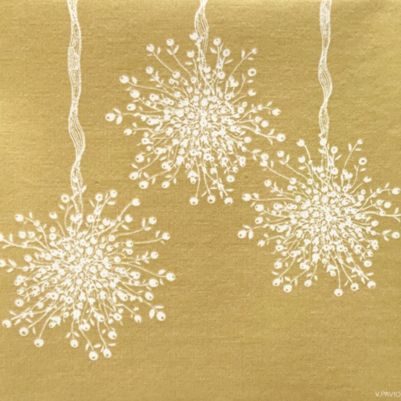 Francoise Paviot French Dinner Napkins - Gold Balls
