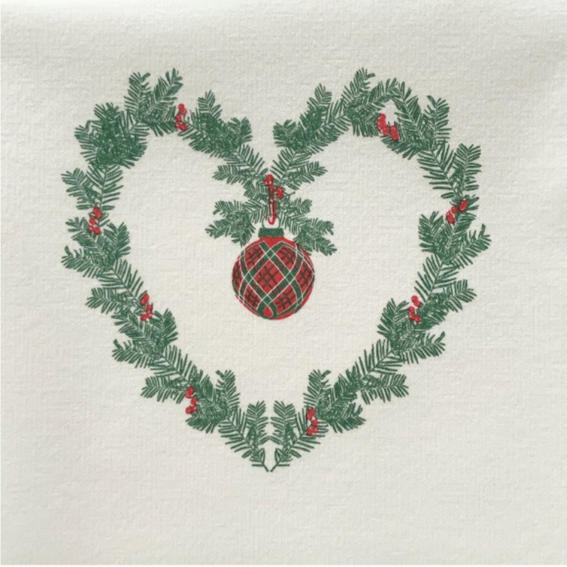 Francoise Paviot French Dinner Napkins - Holly & Hearts