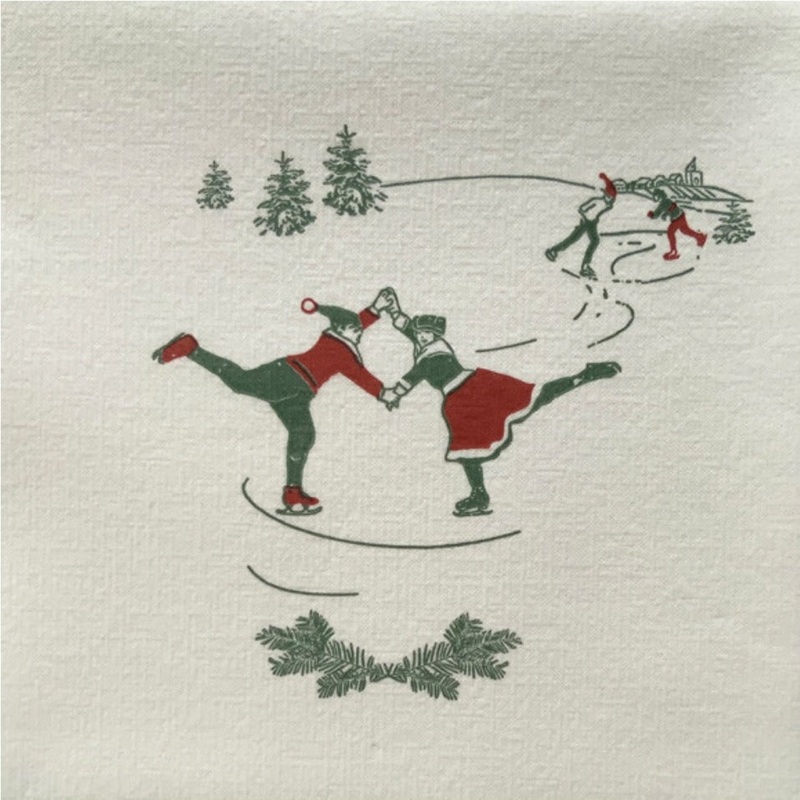 Francoise Paviot French Dinner Napkins - Skaters