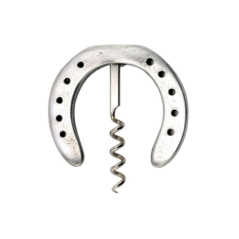 French Pewter Horseshoe Corkscrew