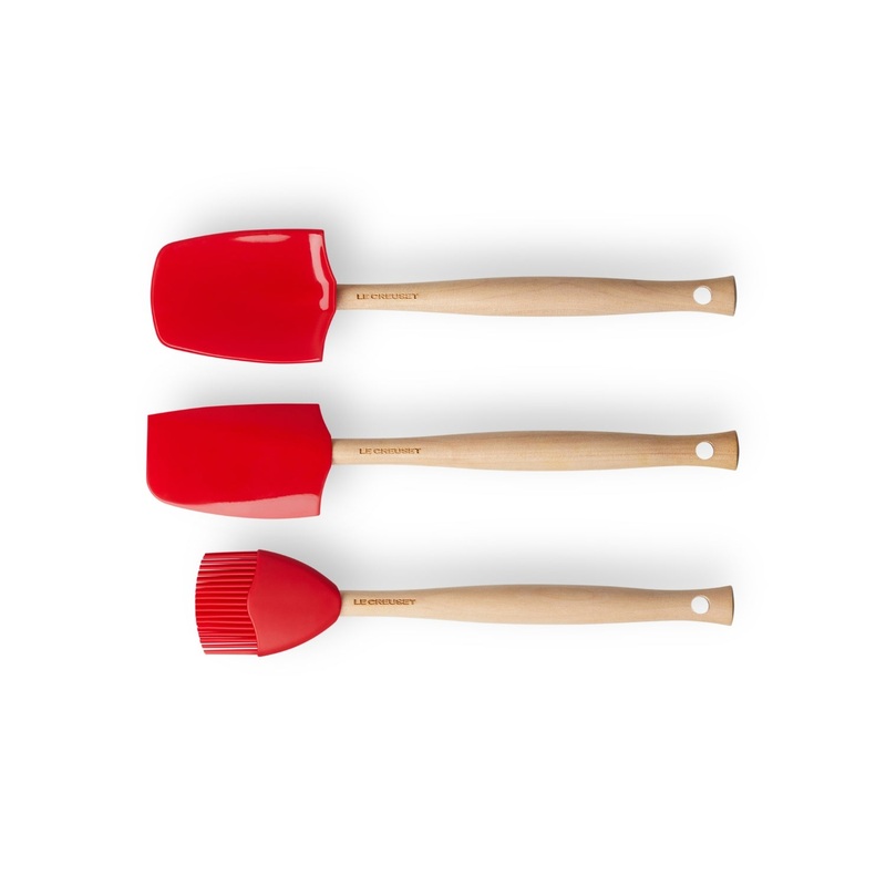 Le Creuset Craft Set of 3 Spatulas - Cerise