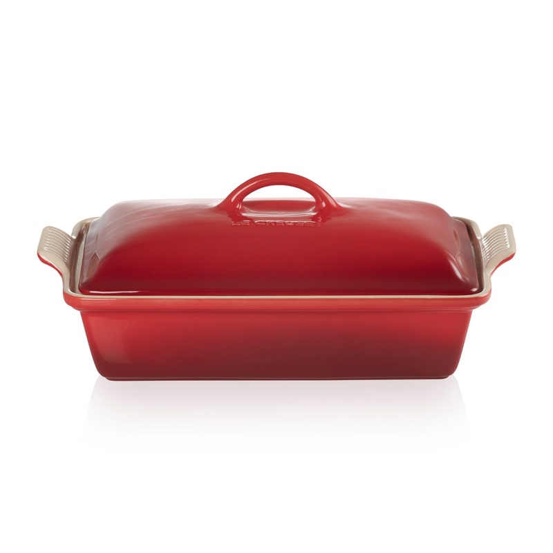 Le Creuset Heritage 33cm Baking Dish with Lid - Cerise