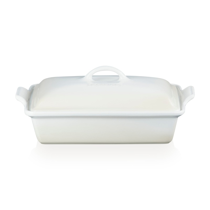 Le Creuset Heritage 33cm Baking Dish with Lid - Meringue