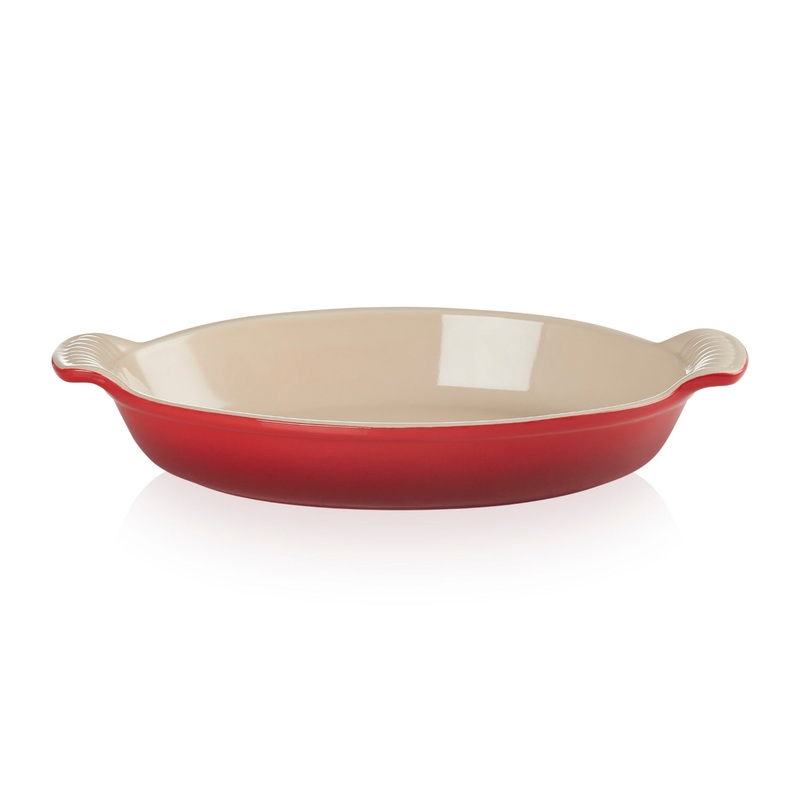 Le Creuset Stoneware Heritage Oval Dish 28cm - Cerise