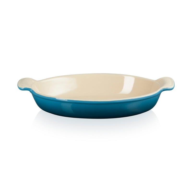 Le Creuset Stoneware Heritage Oval Dish 28cm - Deep Teal