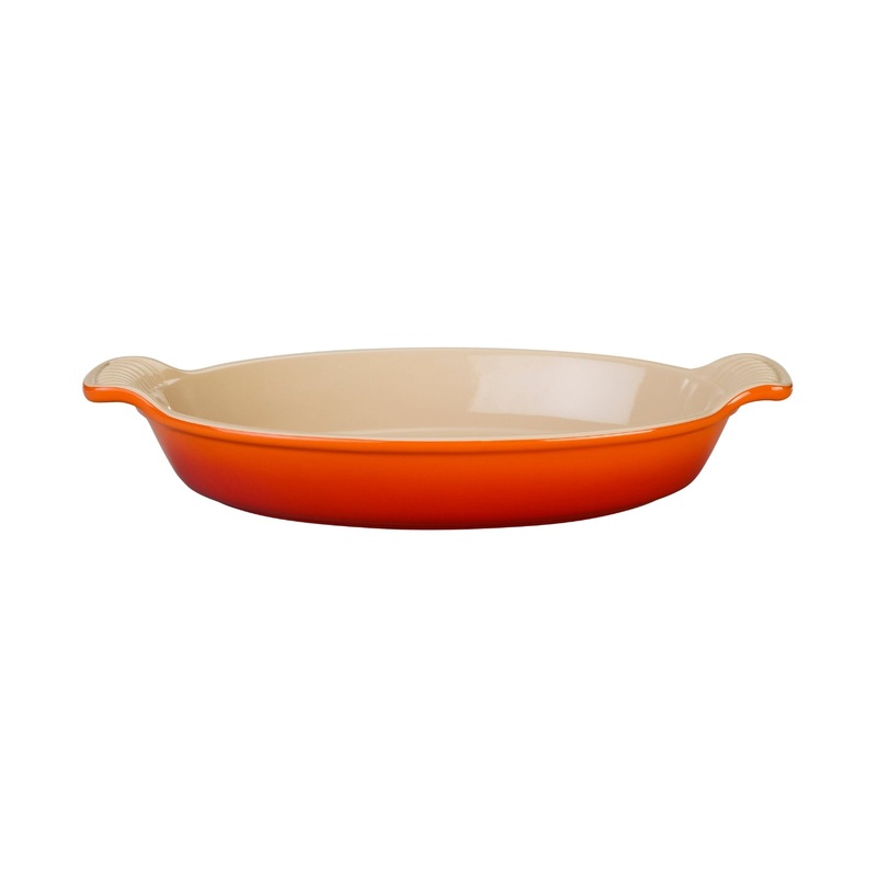 Le Creuset Stoneware Heritage Oval Dish 28cm - Volcanic