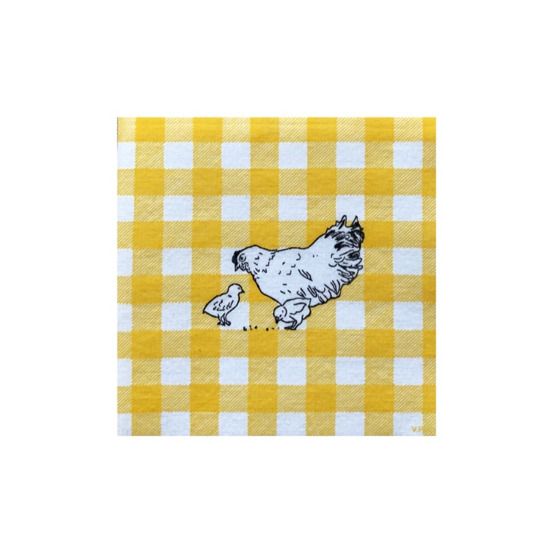 Francoise Paviot Cocktail Napkins - Poulet