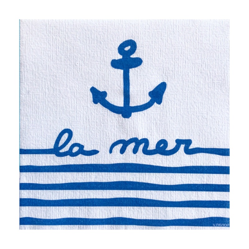 Francoise Paviot Dinner Napkins - La Mer