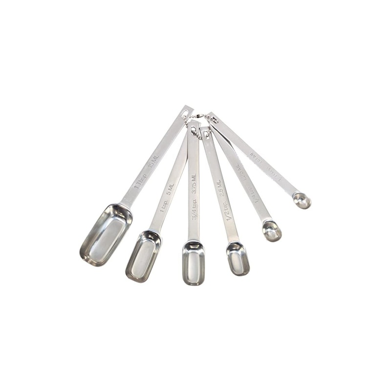 MasterClass Stainless Steel 6 Piece Measuring Spoon Set