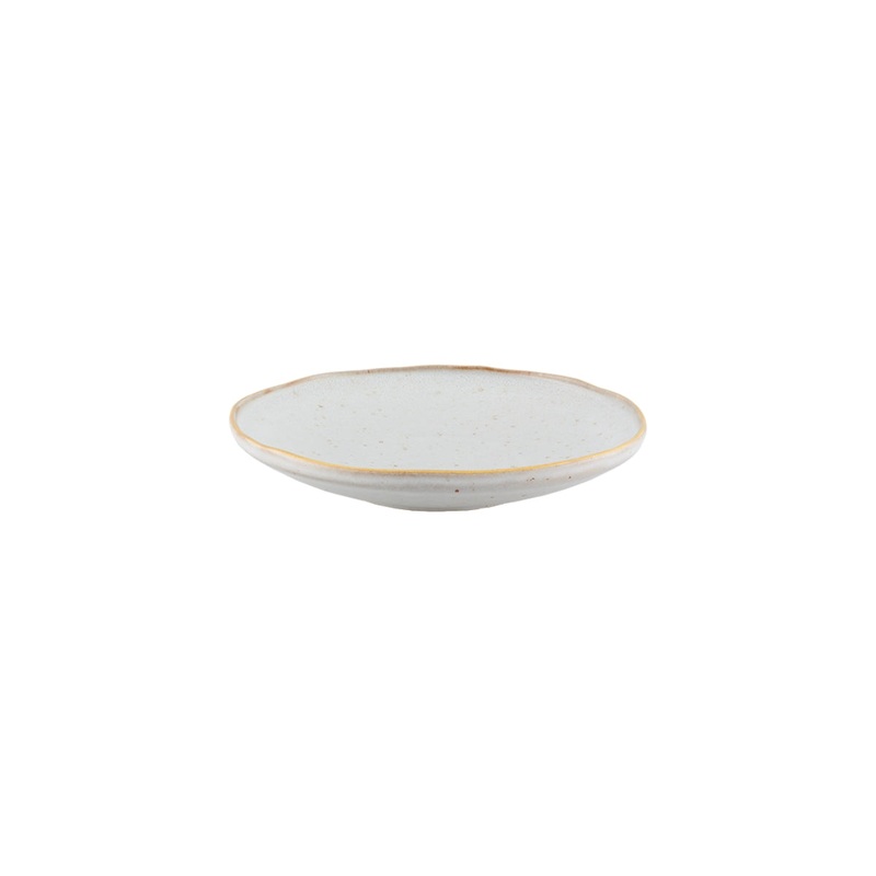 Casa Alegre Gold Stone White Shallow Bowl