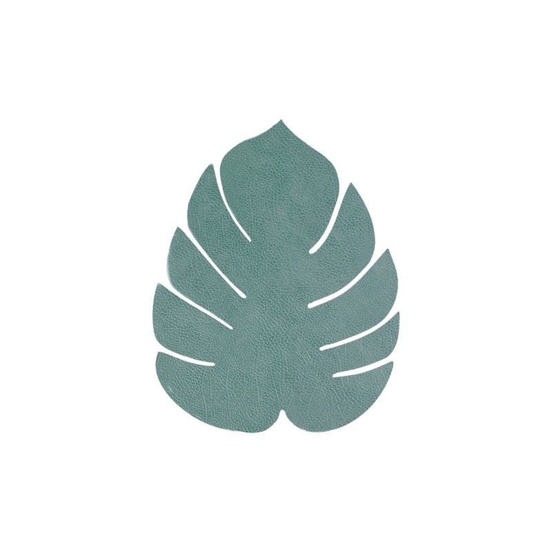 Lind DNA Leather Leaf Table Mat - Pastel