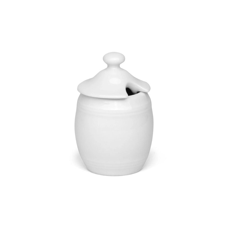 Set of 4 Pillivuyt Mustard/Jam Pot with Lid