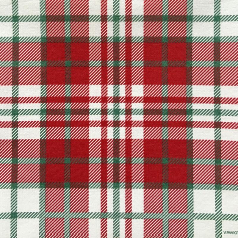 Francoise Paviot Dinner Napkin - Tartan Green