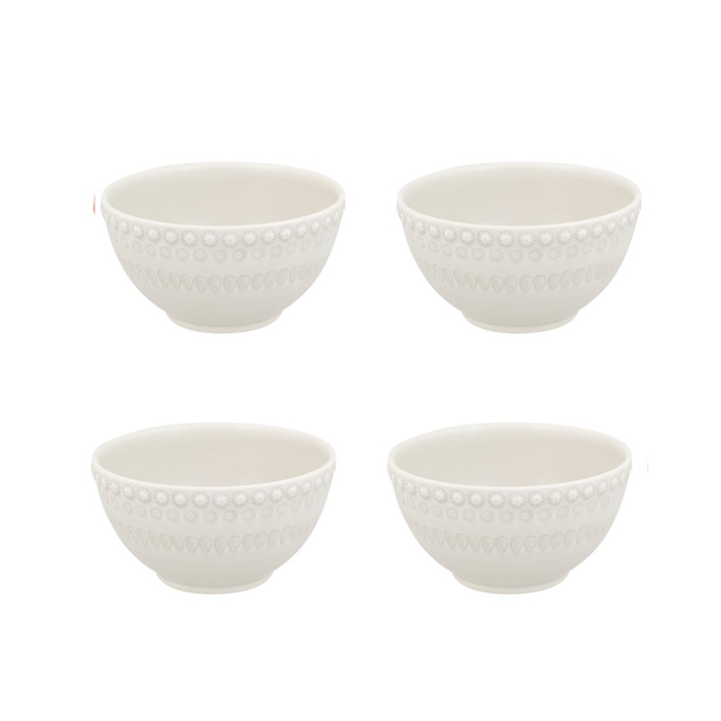Set of 4 Bordallo Pinheiro 14.5cm Fantasy Bowls - Grey