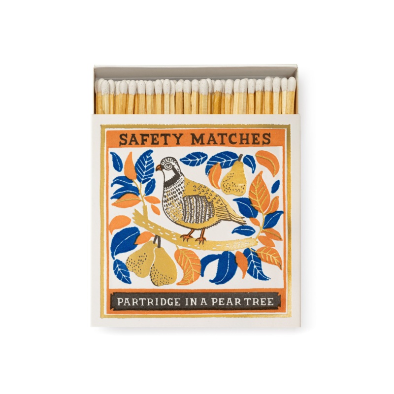 Archivist Luxury Square Match Box - Partridge