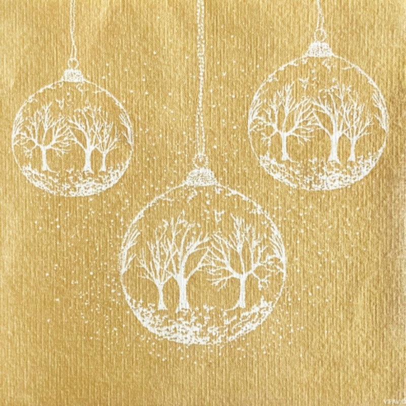 Francoise Paviot Dinner Napkin - Gold Snowball
