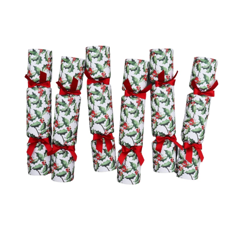 Nancy & Betty Christmas Cracker Set of 6 - Holly