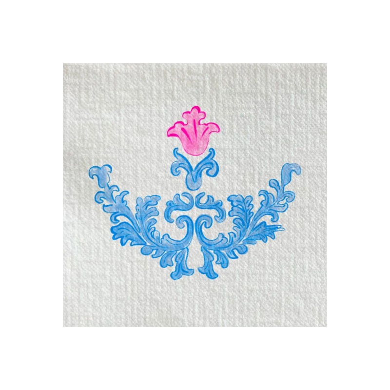 Francoise Paviot Cocktail Napkins - Blue Trianon