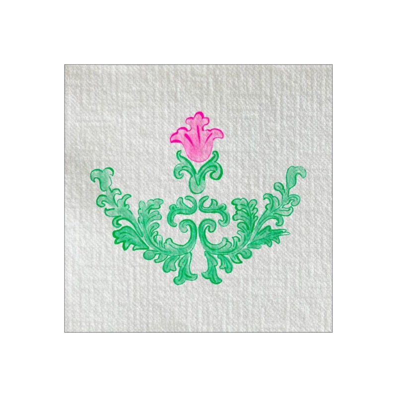Francoise Paviot Cocktail Napkins - Green Trianon