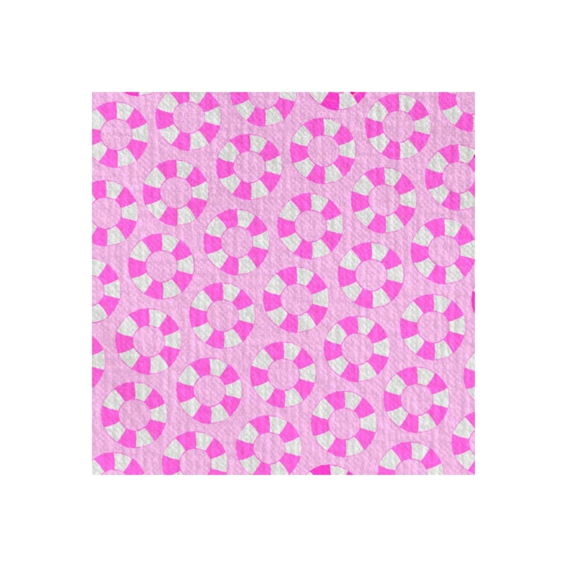 Francoise Paviot Cocktail Napkins - Pink Lifebouy