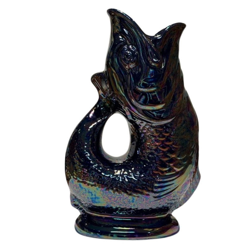 Original Fish Gluggle Jug 1.3ltr  - Cobalt Lustre