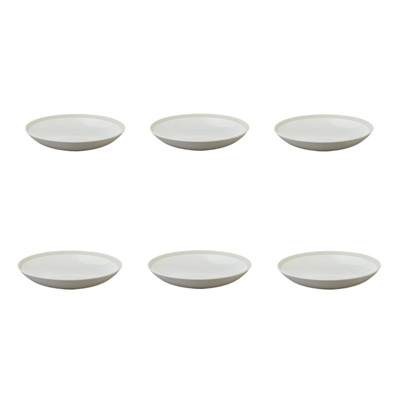Set of 6 Elements Bone Pasta Bowl - 22.8cm