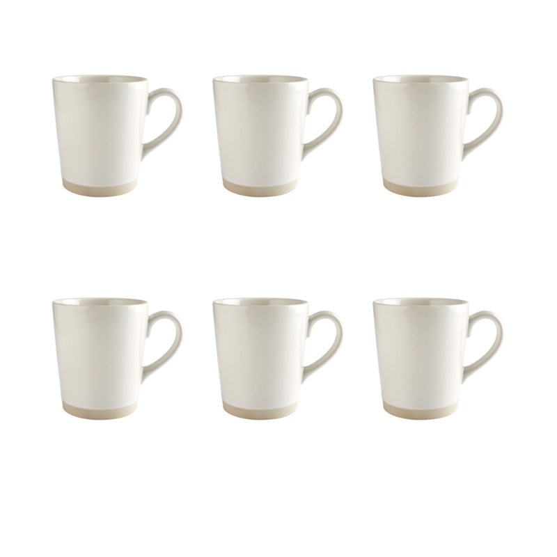 Set of 6 Elements Bone Tall Mug