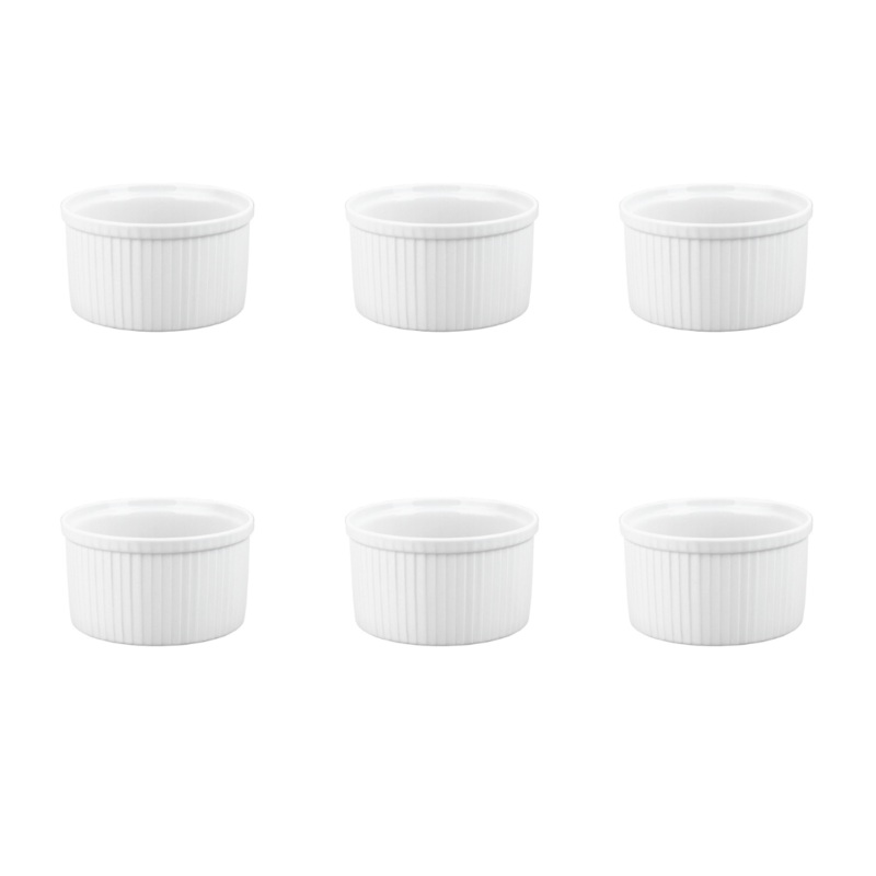 Set of 6 Pillivuyt 2nds Deep Souffle Dish No. 2 - 550ml