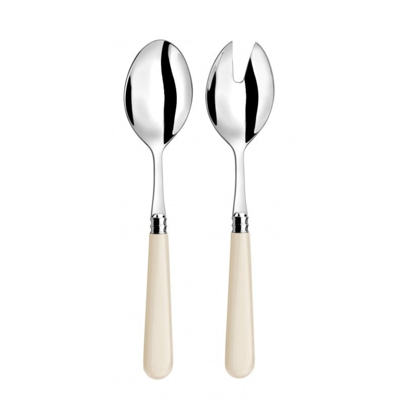 Capdeco Helios Salad Servers - Ivory