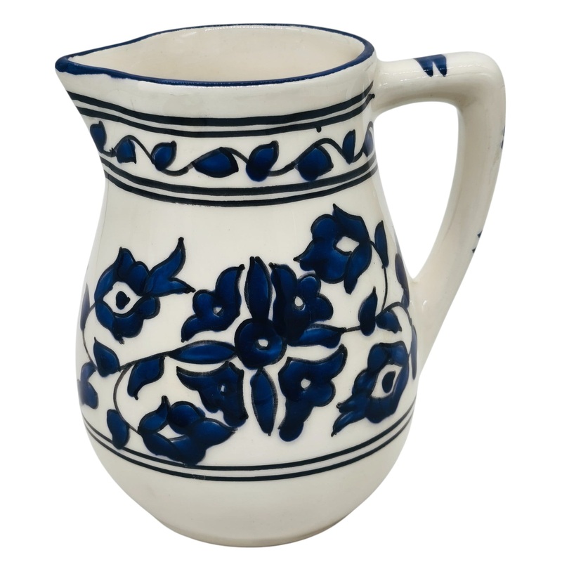 SLAMA Ceramic Jug 17cm*10cm, Floral Blue