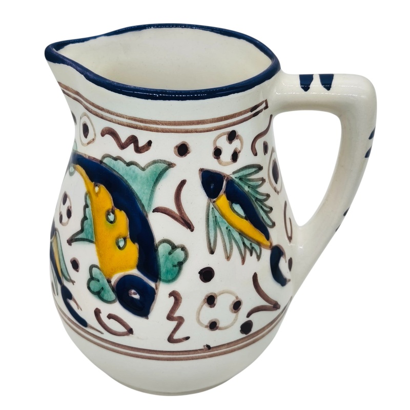SLAMA Ceramic Jug 17cm*10cm, Multicolour Fish Design
