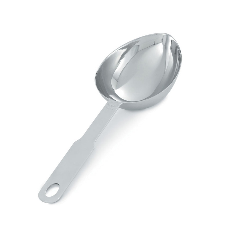 Vollrath Oval Measuring Scoop, 1/2 cup, Stainless Steel