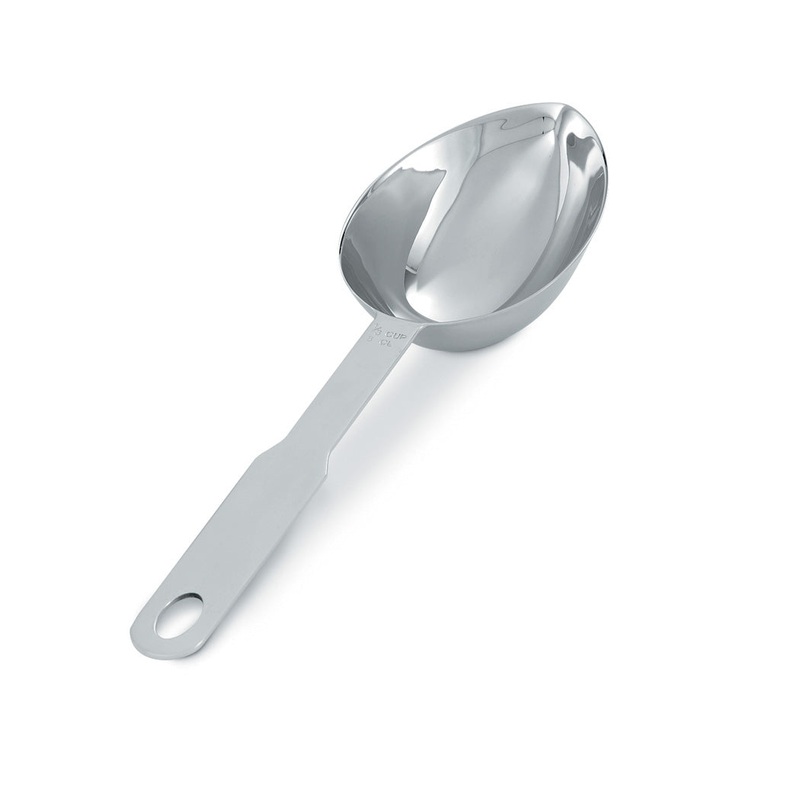 Vollrath Oval Measuring Scoop, 1/3 cup, Stainless Steel
