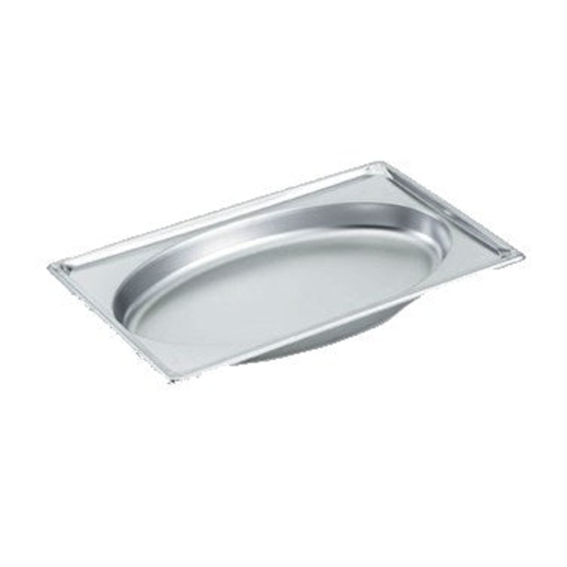 Vollrath Super Pan Full Size Oval Shape Food Pan, 4" Deep, 22 Gauge Stainless Steel