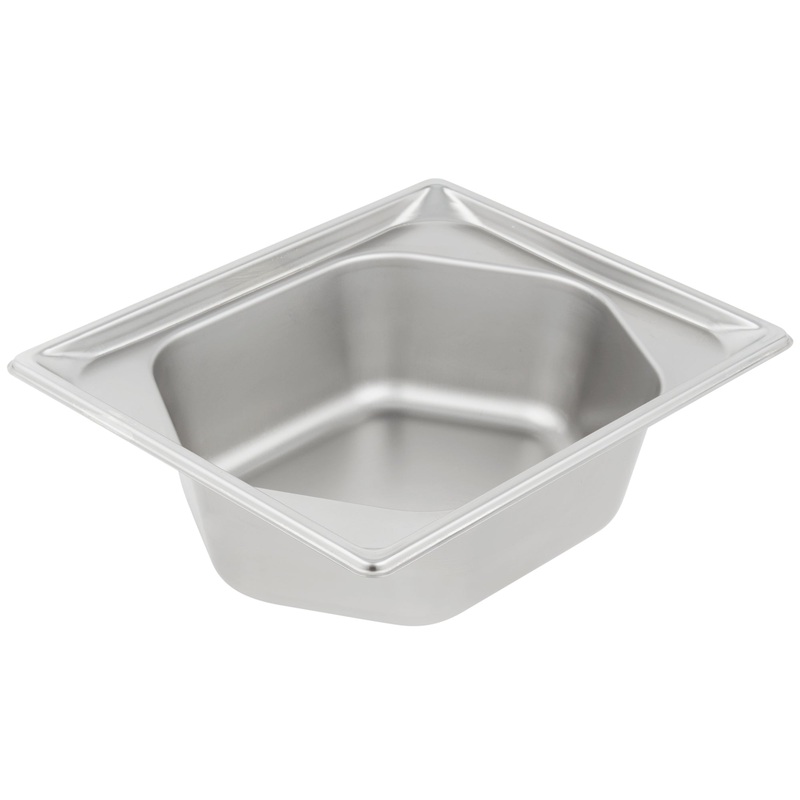 Vollrath Super Pan Half Size Hexagon Shape Food Pan, 4" Deep, 22 Gauge Stainless Steel
