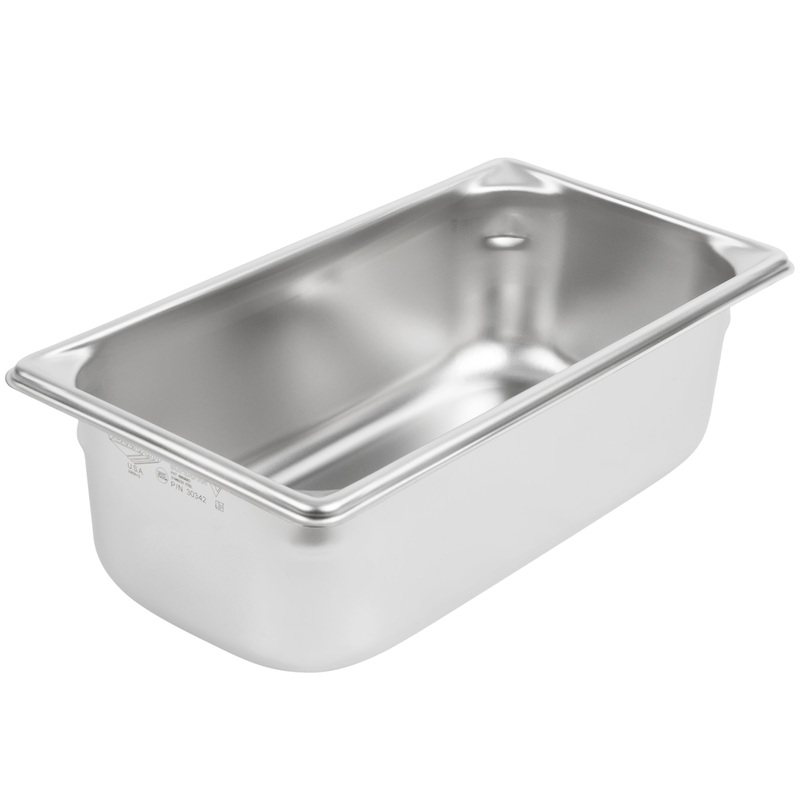 Vollrath Super Pan V 1/3 Size Food Pan, 4" Deep, 22 Gauge Stainless Steel