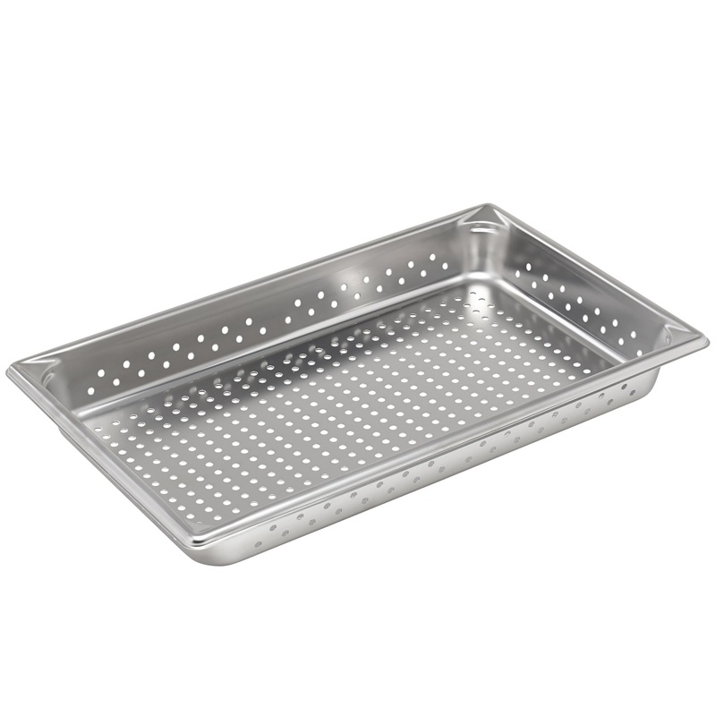 Vollrath Super Pan V Full Size Perforated Food Pan, 1.25" Deep, 22 Gauge Stainless Steel