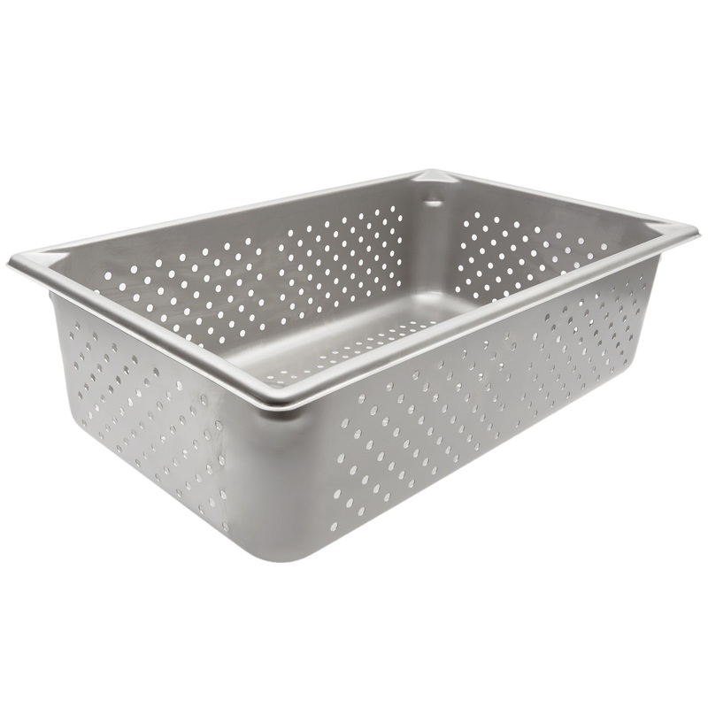 Vollrath Super Pan V Full Size Perforated Food Pan, 6" Deep, 22 Gauge Stainless Steel