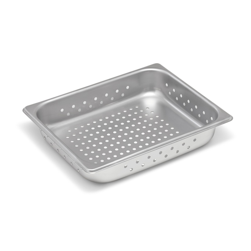 Vollrath Super Pan V Half Size Perforated Food Pan, 2.5" Deep, Stainless Steel