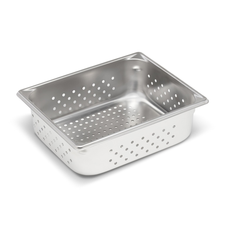 Vollrath Super Pan V Half Size Perforated Food Pan, 4" Deep, Stainless Steel