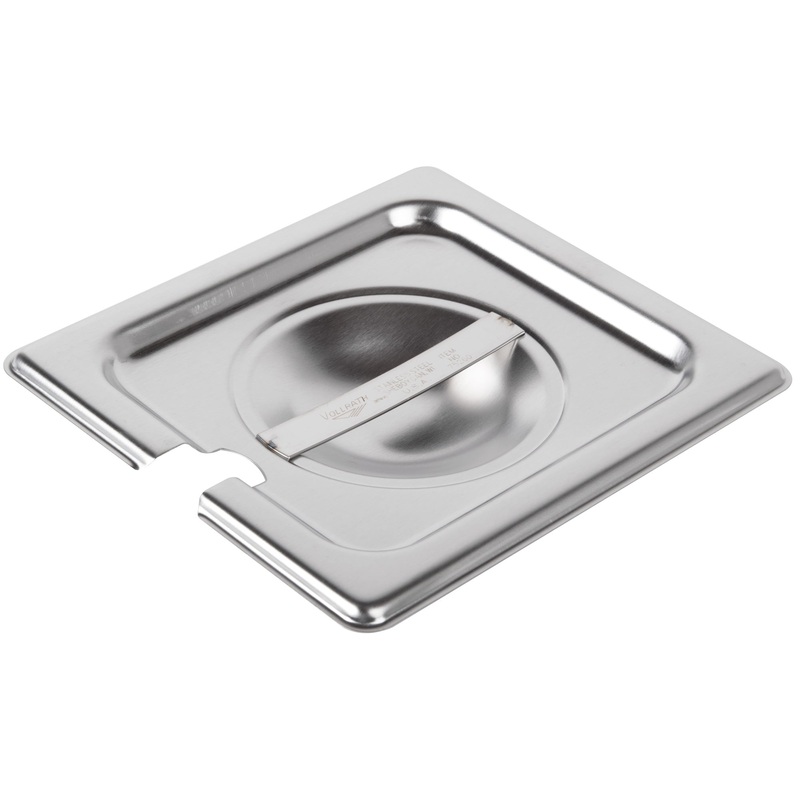 Vollrath Super Pan V Slotted Food Pan Cover, 1/6 Size, 22 Gauge Stainless Steel