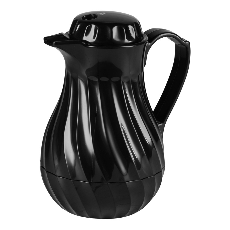 Vollrath SwirlServe Tilt & Pour Beverage Server, 10 oz, Black