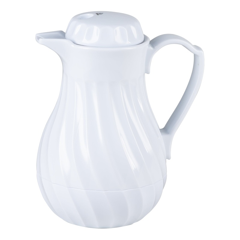 Vollrath SwirlServe Tilt & Pour Beverage Server, 10 oz, White