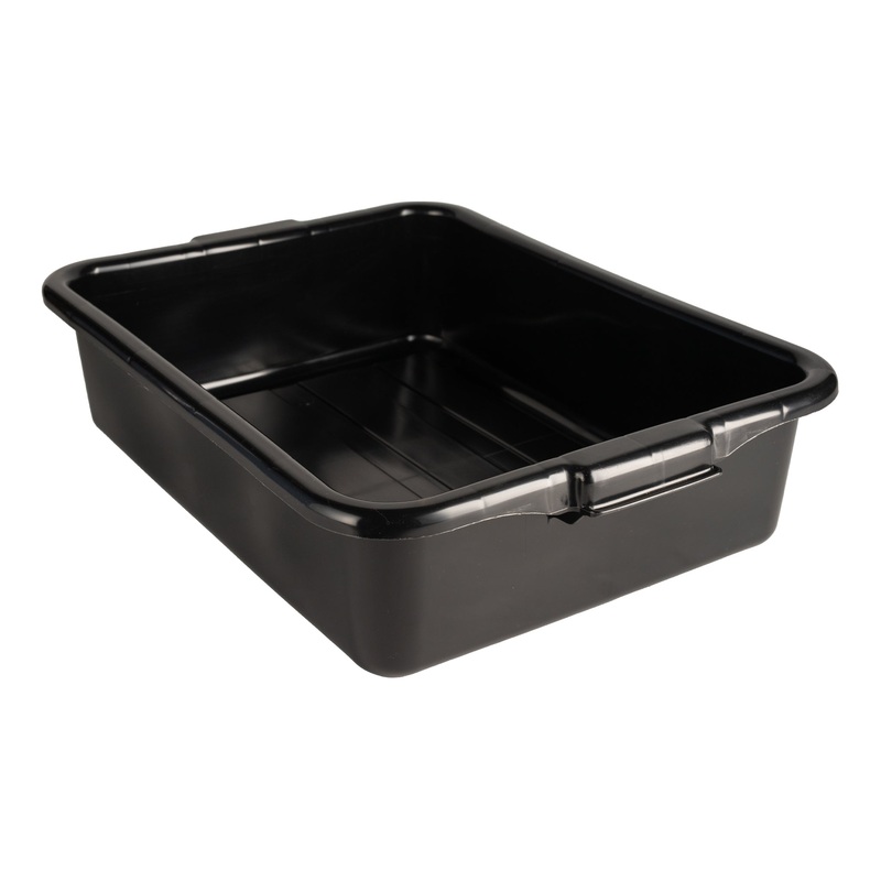 Vollrath Traex Bus/Utility Bin, 21.75" x 15.6" x 5", Black